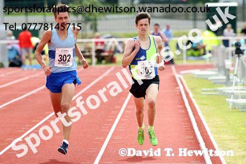 Mens under-17s 1500 metres, Northern Under-13s, U-15s and 17s Championships. Photo: David T. Hewitson/Sports for All Pics